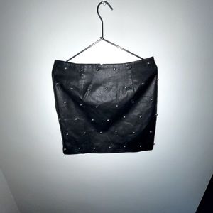 Forever 21 Faux Leather Studded Skirt